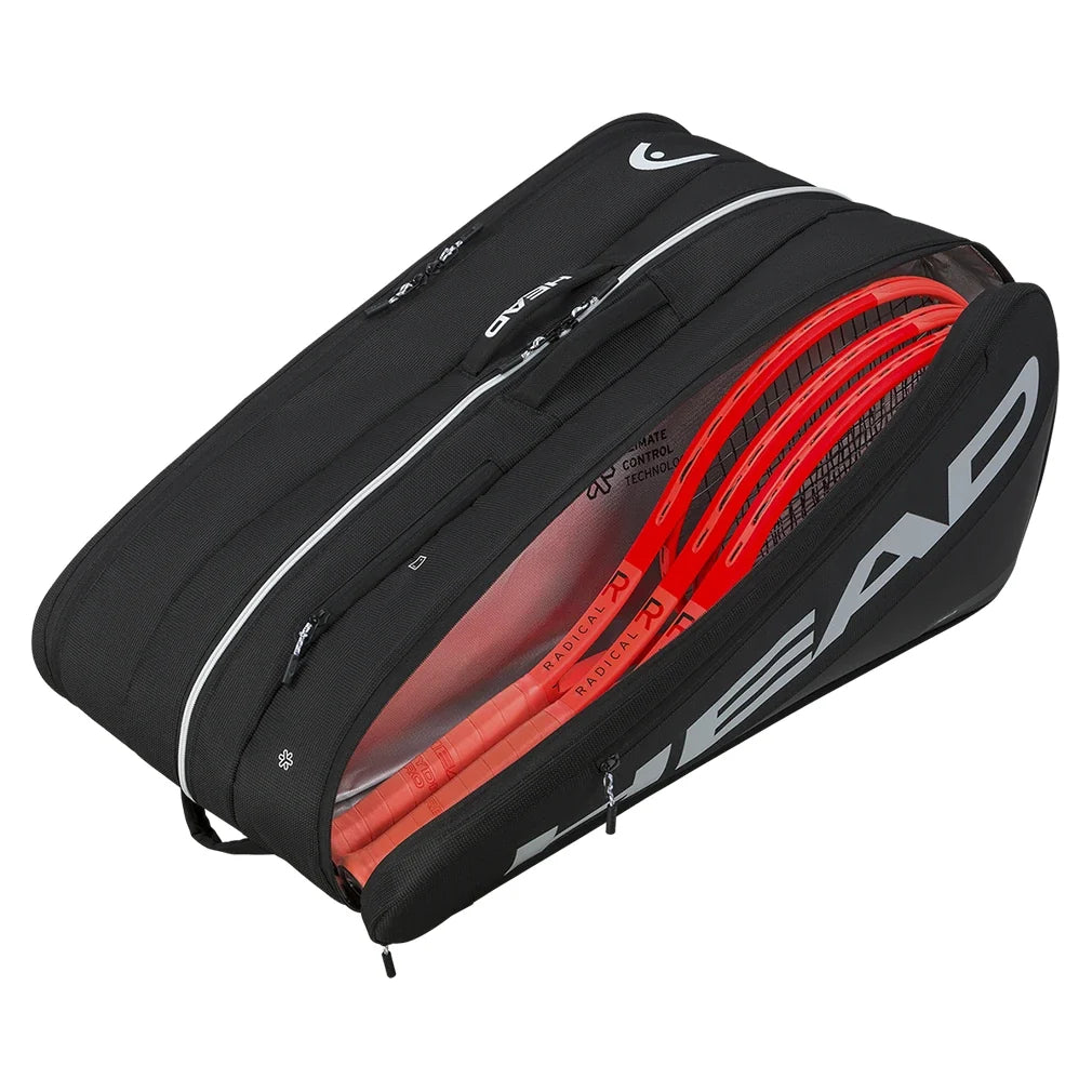 Tour Racquet Bag XL 12 Pack Black and White