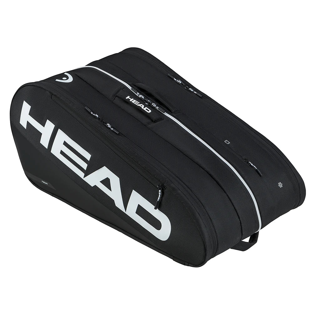 Tour Racquet Bag XL 12 Pack Black and White