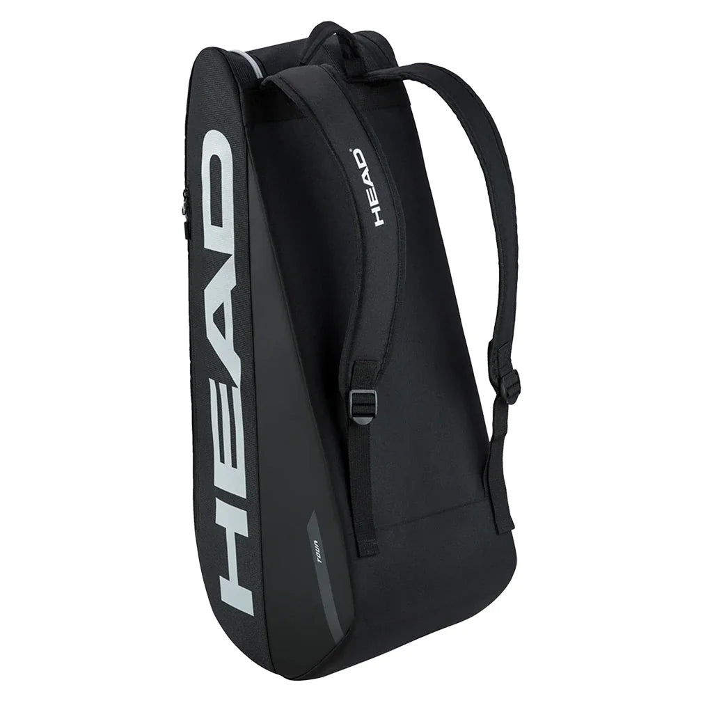 Tour Racquet Bag M 6 Pack Black and White