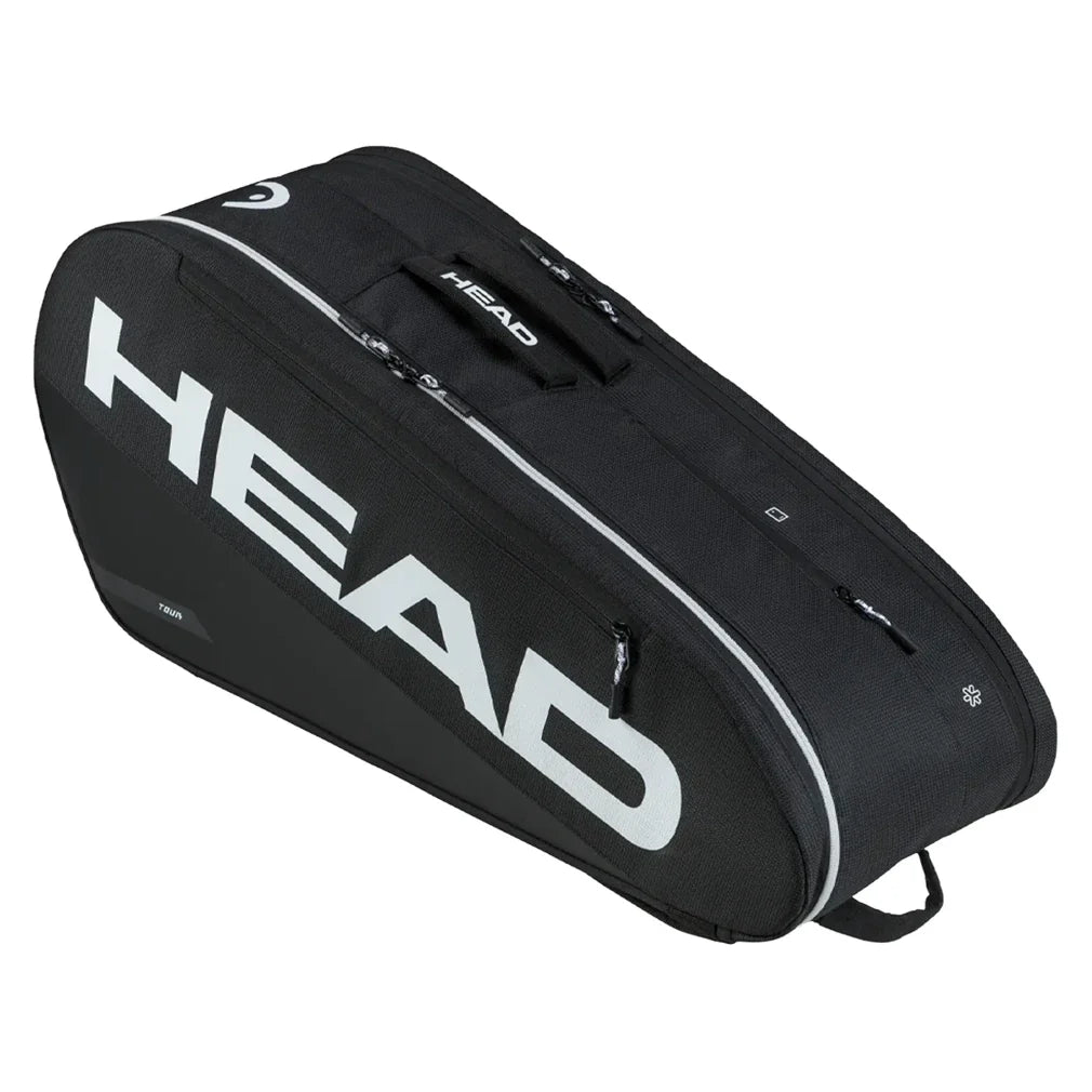 Tour Racquet Bag M 6 Pack Black and White
